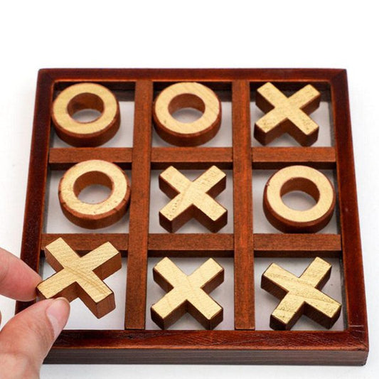 Wooden Tic-Tac-Toe Board Game – Fun, Educational Toy for Kids & Families